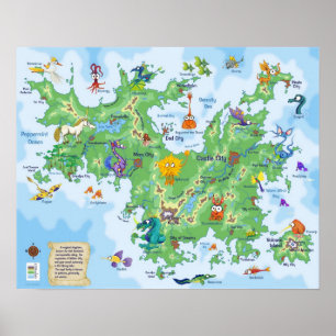 Kreechurs personalized fantasy kingdom poster