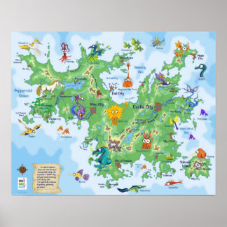 Kreechurs personalized fantasy kingdom poster