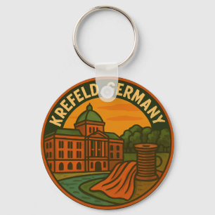 Krefeld Germany Palace Art Keychain