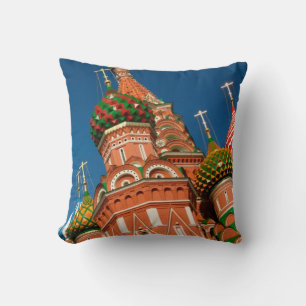Kremlin, Vasiliy Blessed   Moscow, Russia Throw Pillow