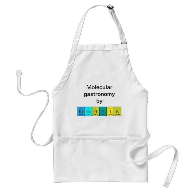 Kreshnik periodic table name apron (Front)