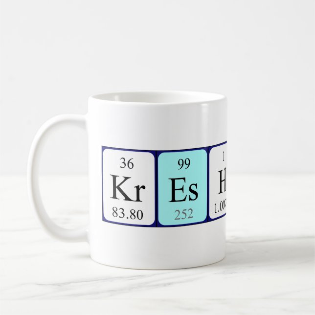 Kreshnik periodic table name mug (Left)