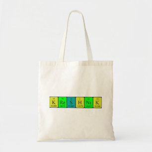 Kreshnik periodic table name tote bag
