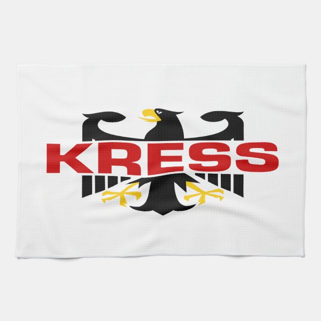 Kress Surname Kitchen Towel (Horizontal)