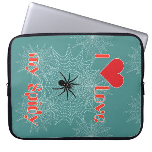 Kreuzspinne im Netz Laptop Schutzhüllen Sleeve