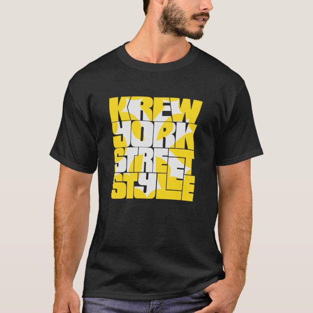 KREW YORK STREET STYLE - FAT BRAND AND LOGO T-Shirt (Front)