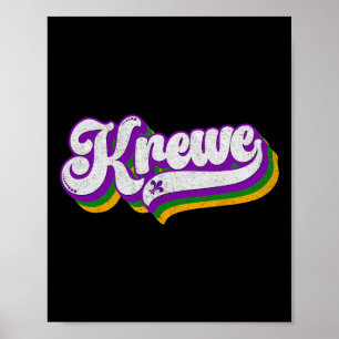 Krewe Mardi Gras Carnival Costume Men Women  Poster