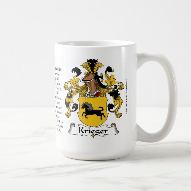 Krieger, the Origin, the Meaning and the Crest Coffee Mug (Right)