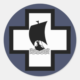 Kriegsmarine 13th U-boat Flottilla Emblem Classic Round Sticker