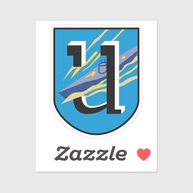 Kriegsmarine 1st U-boat flottilla Emblem Classic R (Sheet)