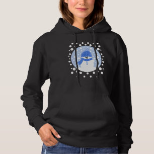 Krimbles Fun Snowy Snowman With Blue Woolly Hat An Hoodie