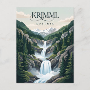 Krimml Waterfalls Austria Postcard