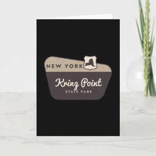 Kring Point State Park New York Welcome Sign Vacat Card