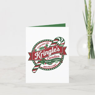Kringles candy company Christmas customizable Holiday Card