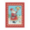 KRIS KRINGLE FEEDING REDBIRDS, CHRISTMAS BIRDHOUSE