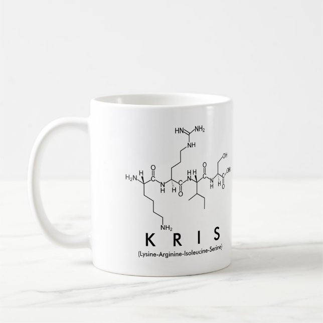 Kris peptide nom mug (Gauche)