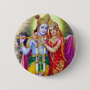 Krishna 2 Inch Round Button