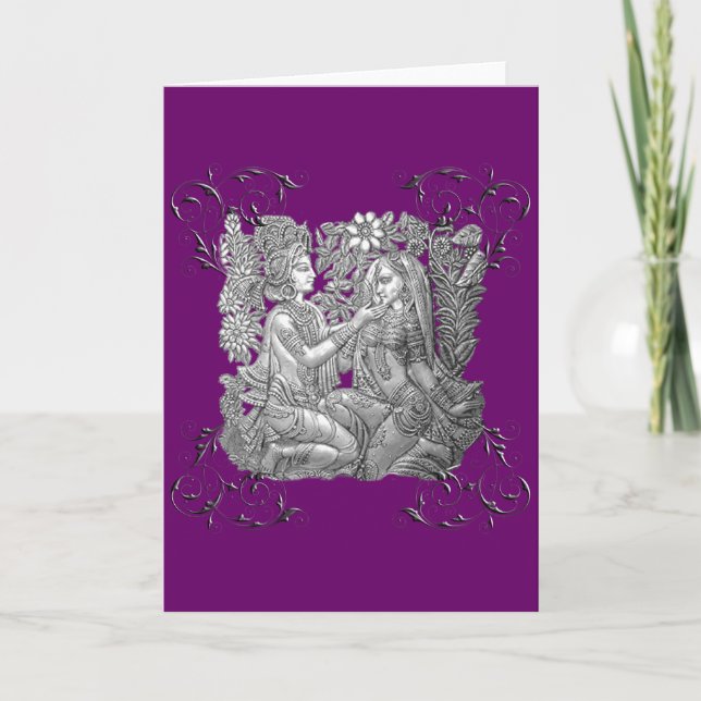 Krishna and Radha greeting card (Front)