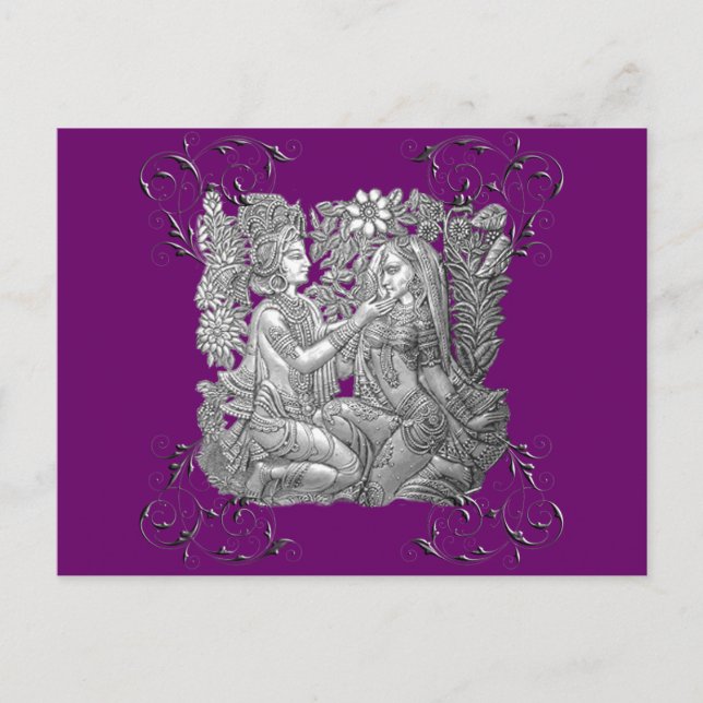 Krishna and Radha Postcard (Front)