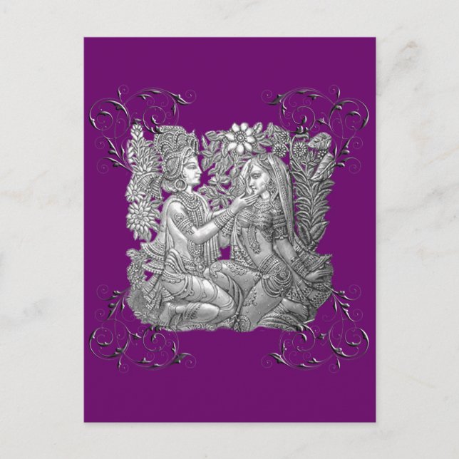 Krishna and Radha postcard (Front)