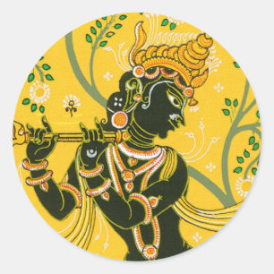 Krishna Classic Round Sticker