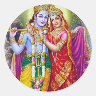 Krishna Classic Round Sticker