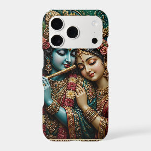 Krishna et Radha divins Art mural traditionnel