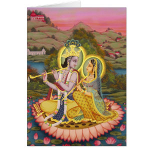 Krishna et Radha sur le lotus