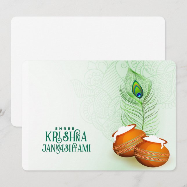 Krishna Janmashtami Holiday Card (Front/Back)