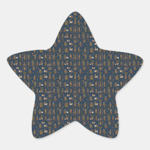 Krishna Pattern Star Sticker