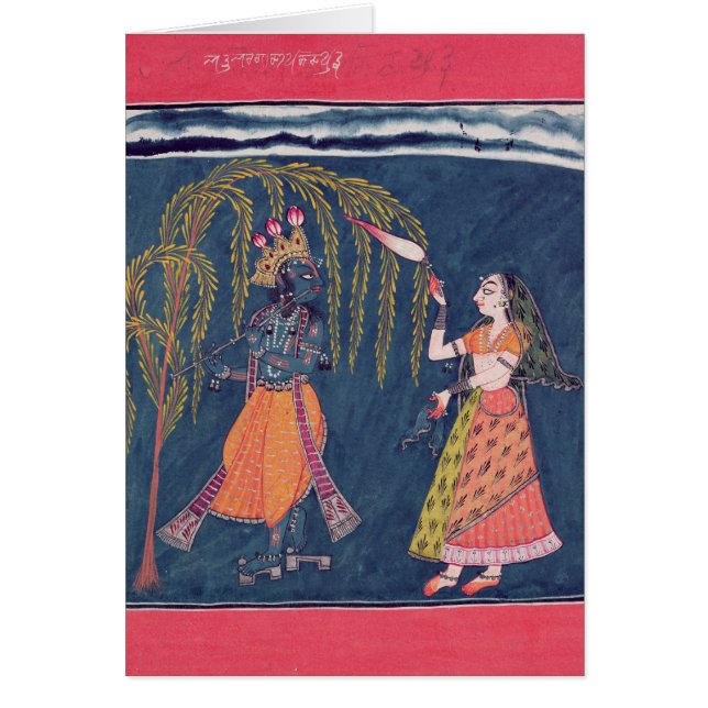 Krishna playing a flute, from the 'Vahula (Front)