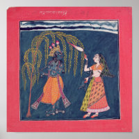 Krishna playing a flute, from the 'Vahula