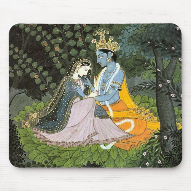 Krishna & Radha Colourful Mouse Pad (Front)