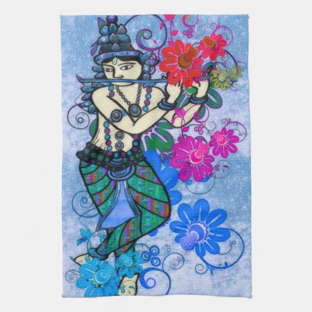 Krishna Rising Kitchen Towel (Vertical)