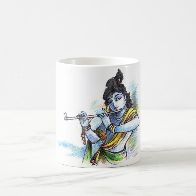 Krishna Sketch Coffee Mug (Center)