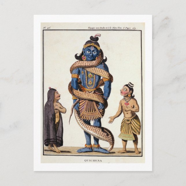 Krishna squeezed by the Kaliya Serpent, from 'Voya Postcard (Front)