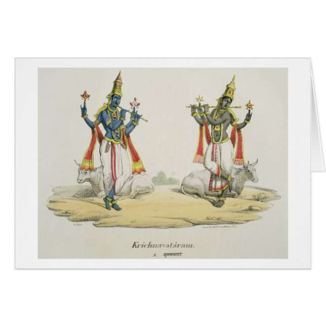 Krishna Venugopala, engraved by de Marlet and du B (Front Horizontal)