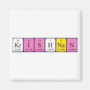 Krishnan periodic table name magnet