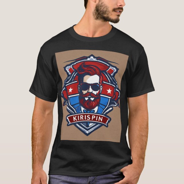 Krispin Cuts: Barber Shop-Themed Logo  T-Shirt (Front)