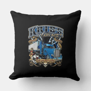 kriss trucking throw pillow