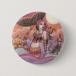 Krista - Halloween Mermaid Button