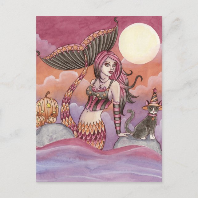 Krista - Halloween Mermaid Postcard (Front)