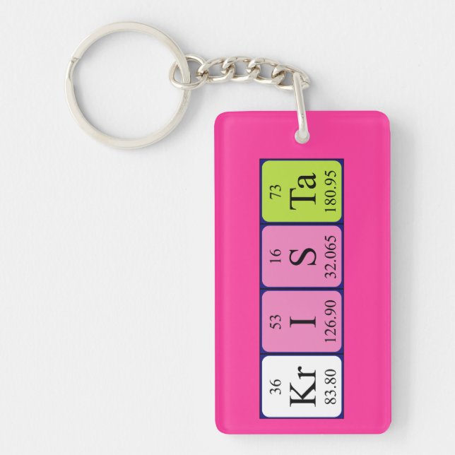 Krista periodic table name keyring (Front)