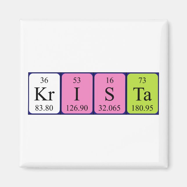 Krista periodic table name magnet (Front)