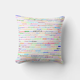 Krista Text Design II Throw Pillow
