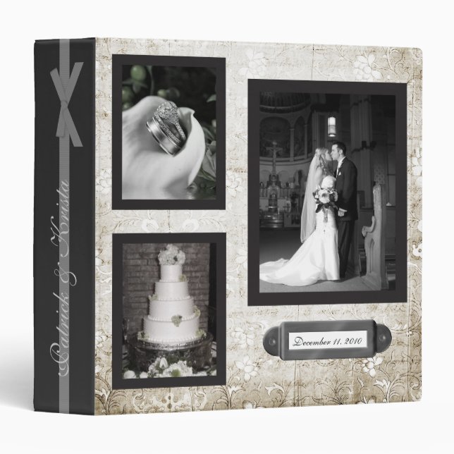 Krista's Wedding Scrapbook Binder (Front/Spine)