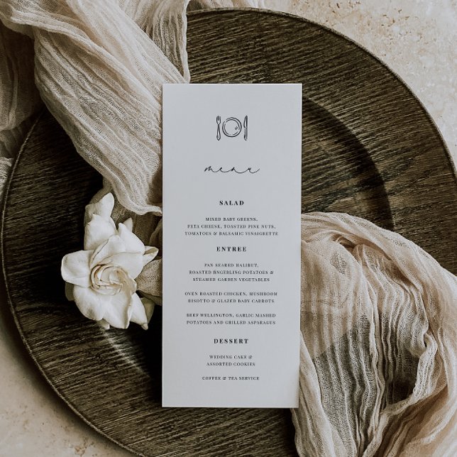 KRISTEN Modern Minimalist Wedding Menu (Creator Uploaded)
