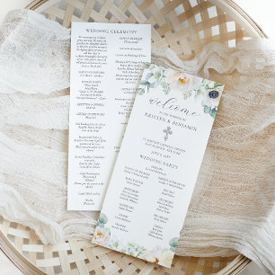 Kristen White Catholic Mariage Ceremony Programme