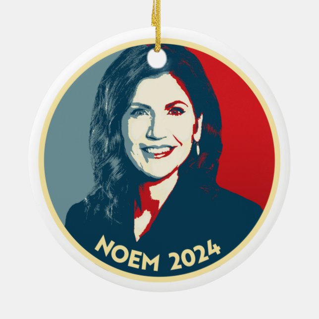 KRISTI NOEM 2024 CERAMIC ORNAMENT (Back)