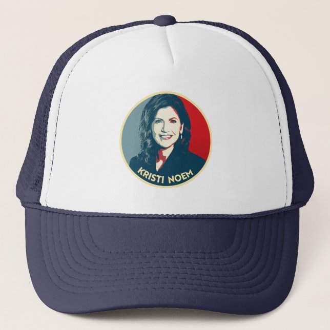 KRISTI NOEM Propaganda Badge Trucker Hat (Front)